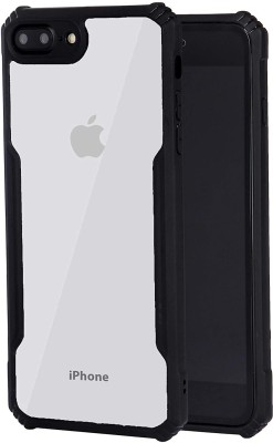 Pop Ace Back Cover for Apple iPhone 8 Plus(Black, Transparent, Shock Proof, Pack of: 1)