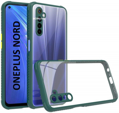 MOBILOVE Back Cover for OnePlus Nord | Miqilin Series Shock Proof Smooth Silicone Hard Bumper Back Case Cover(Green, Camera Bump Protector, Pack of: 1)