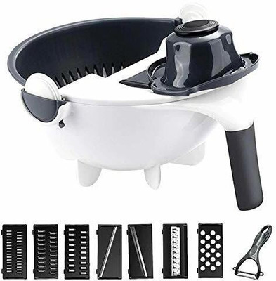 Jariwala Enterprise 9 in 1 multifunctional rotating vegetable cutter Vegetable & Fruit Grater(1)