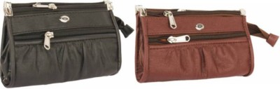 RAPID COSTORE Casual, Party, Formal, Sports Brown, Black  Clutch(Pack of: 2)