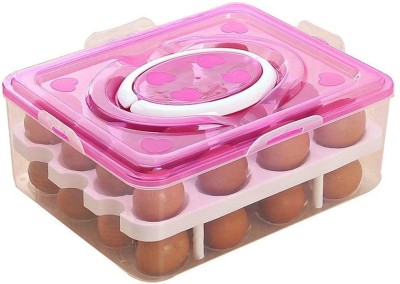 LINER BOUTIQUE Plastic Egg Container  - 2 dozen(Pink, White)