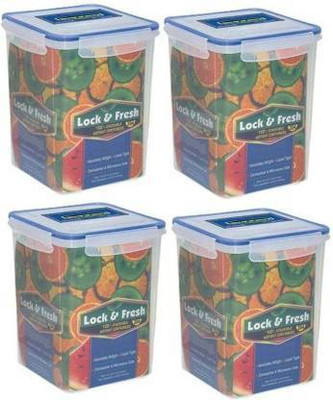 lock & fresh Plastic Utility Container  - 2900 ml(Pack of 4, White)