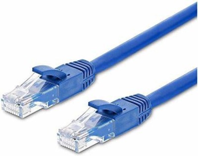 TERABYTE Patch Cable 15 m 15 METER CAT5/5E Ethernet Internet Network RJ45 LAN Cable Wire High Speed(Compatible with 1 data cable, Blue, One Cable)