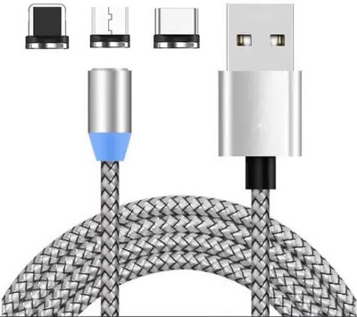 BUY SURETY Good Quality Unique Smart New Arrival 3 in 1 Magnetic Charging Cable, Magnet Data Cable 1.5 m Micro USB Cable, Faster Multi Pins Charging Cables (Power banks, Mobiles) Supported with All iOS, Android & Type C 1.5 m Magnetic Charging Cable(Compatible with All iOS, Android & Other Devices a