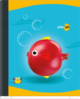 NAVNEET Youva Tight Bound 15.5x18.8 cm Regular Notebook Medium Square 172 Pages(Multicolor, Pack of 6)