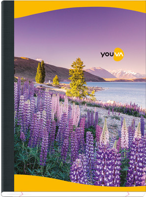 NAVNEET Youva Tight Bound 18x24 cm Regular Notebook Single Line 172 Pages(Multicolor, Pack of 4)