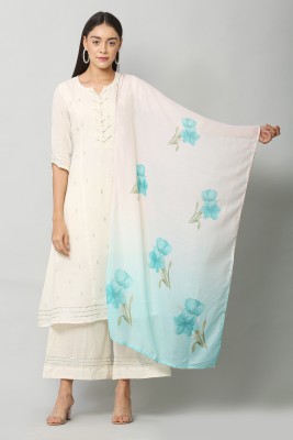 vaaba Art Silk Floral Print Women Dupatta