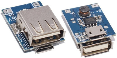 KitsGuru (Set of 2) 3V to 5V 1A Adjustable Step-up Boost Power Supply Module USB DC-DC Convert Electronic Components Electronic Hobby Kit