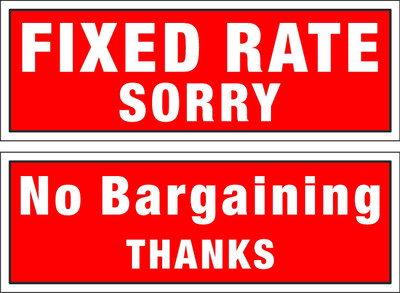KARTMEN Fixed Rate Emergency Sign