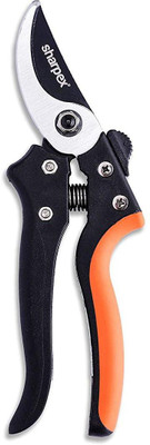 Sharpex SHREXP3 8-Inch Bypass Pruning Shears - SK5 Carbon Steel, Teflon Blade for Garden & Trim Bypass Pruner(Manual)