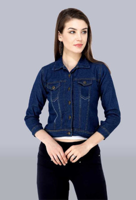 Krishnvatika 3/4th Sleeve Solid Women Denim Jacket
