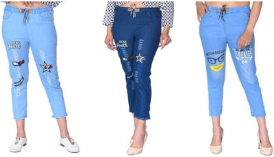 Avnish Enterprises Regular Women Light Blue Jeans(Pack of 3)
