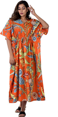Ravaiyaa - Attitude Is Everything Floral Print Pure Cotton Women Kaftan