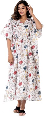 Ravaiyaa - Attitude Is Everything Floral Print Pure Cotton Women Kaftan