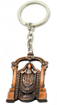 AFH Antique Copper Lord Tirupati Balaji Double Sided Quality Key Chain For Gifting Key Chain