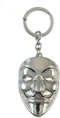Rashi Traders Vendetta Mask Funny Face Silver color key Chain Key Chain