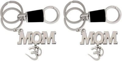 Rashi Traders 2 Stlish Om, Mom With Locking Key Chain Key Chain