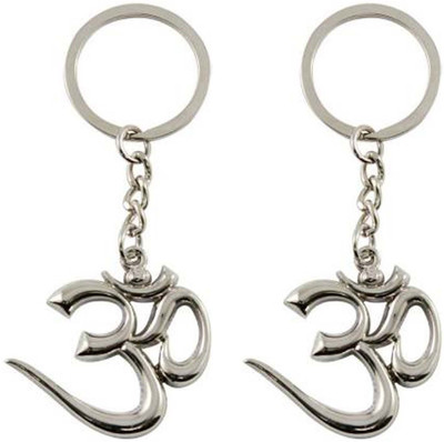 Rashi Traders 2 Silver Om Key Chain Key Chain