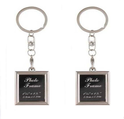 Rashi Traders 2 Square Shape Photo Frame Key Chain Key Chain
