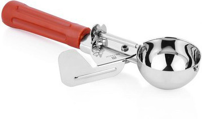 Satisfyshop Stainless Steel Ice Cream Press and Remove Action Cookie Dough Scoop With Handle Kitchen Scoop for Watermelon, Frozen Yogurt Sorbet, Jelly & Baking Digging (Pack of 1) Kitchen Scoop