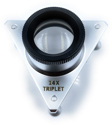 Ceznek Premium Jewellers Tripod Eye Loupe 14x Bench/Table Magnifying Glass Pocket 14x magnifier(Silver)