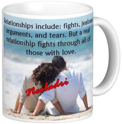 GNS I Love You Neeladri Romantic Wish 93 Ceramic Coffee Mug(330 ml)