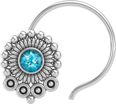 jsaj Topaz Sterling Silver Plated Sterling Silver Nose Stud