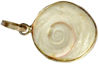 KUNDLI GEMS Gomti Chakra Pendant Original Stone Silver Pendant Gold-plated Stone Pendant