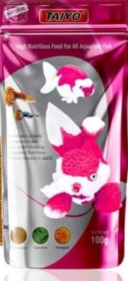 TAIYO Pink Fish Food for All FISHES Fish 0.1 kg Dry Adult, Young Fish Food