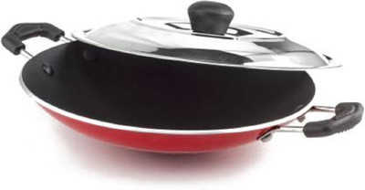 Zodex Kadhai 25 cm diameter with Lid 1 L capacity(Aluminium, Non-stick)