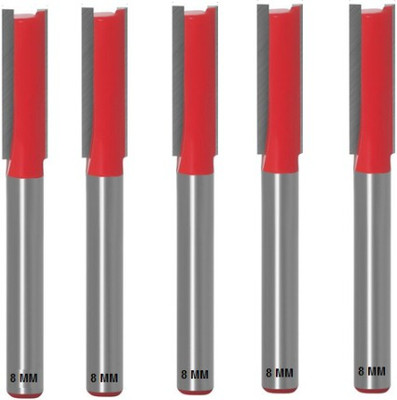 LIEUTENANT SHANK(8MM) ( Cut Dia.8 MM) STRAIGHT Wood Router -Bits. Hand Tool Kit(5 Tools)