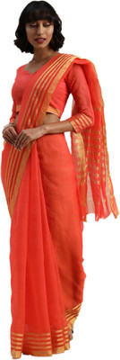 Divastri Printed Bollywood Art Silk Saree(Orange)