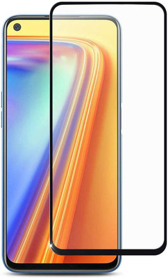 TECHSHIELD Tempered Glass Guard for TECHSHIELD Tempered Glass Screen protector Compatible with Oppo Realme 7 (Black)(Pack of 1)(Pack of 1)