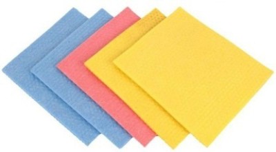 Shopeleven Wet-N-Wipe biodegradeable soft absorbant sponge wipes for household & kitchen wipes WP3(Pack of 5 pcs) Sponge Wipe(Medium, Pack of 5)