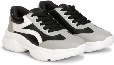 Saheb Casual and Sporty Sneakers For Women(Black, White)