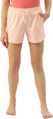 Enamor Solid Women Pink Night Shorts