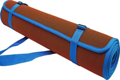 PANCHTATAVA Acupressure Orange yoga mat with Smily Blue Border Orange 4 mm Yoga Mat