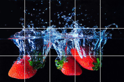 VCREATE DECOR 91 cm Strawberry Removable Sticker(Pack of 1)
