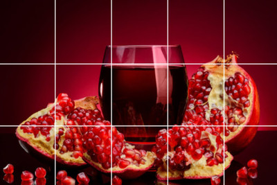 VCREATE DECOR 91 cm Pomegranate & juice Removable Sticker(Pack of 1)