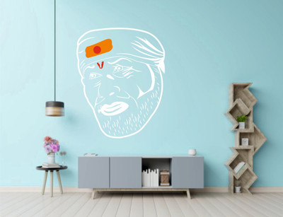 LYOMAN 59 cm saiface-wht Self Adhesive Sticker(Pack of 1)