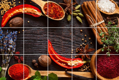 VCREATE DECOR 91 cm Spices Removable Sticker(Pack of 1)