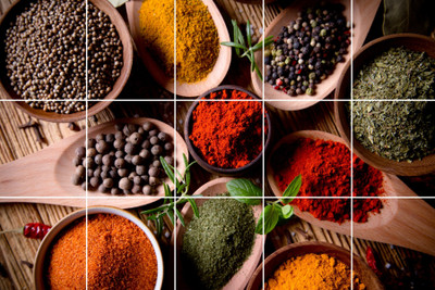 VCREATE DECOR 91 cm Spices Removable Sticker(Pack of 1)