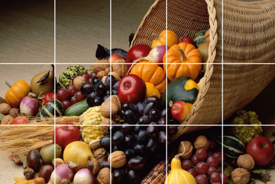 VCREATE DECOR 91 cm Vegetable & fruits Removable Sticker(Pack of 1)