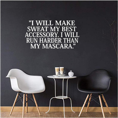 LYOMAN 59 cm iwillmake-wht Self Adhesive Sticker(Pack of 1)