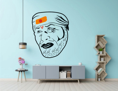LYOMAN 59 cm saiface-blk Self Adhesive Sticker(Pack of 1)