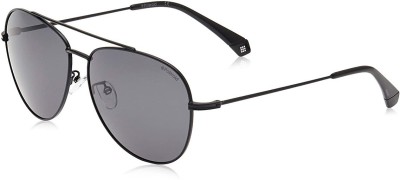 Polariod Aviator Sunglasses(For Men & Women, Black)