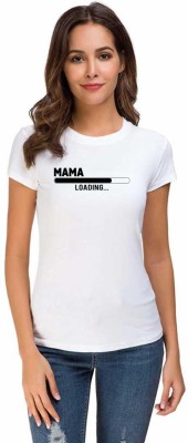 UDNAG Typography Women Round Neck White T-Shirt