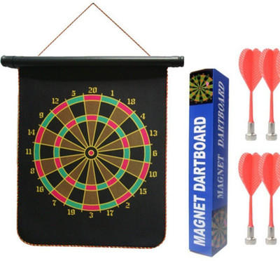 TEMSON Foldable High Quality Magnetic Dart Game With 4 Colourful Non Pointed Darts. Archery Kit