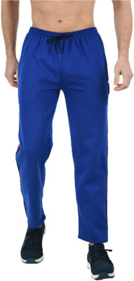 Indistar Solid Men Blue Track Pants