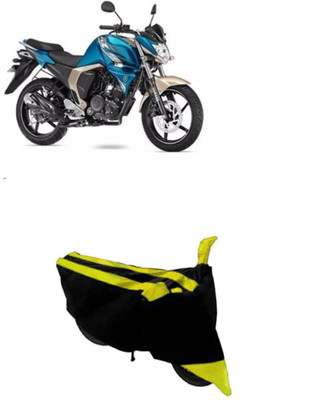 Hynak Two Wheeler Cover for Yamaha(FZ-S, Yellow, Black)